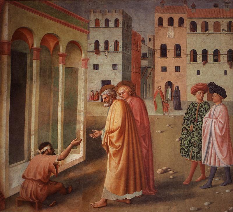 Healing of the Cripple and Raising of Tabatha, MASOLINO da Panicale